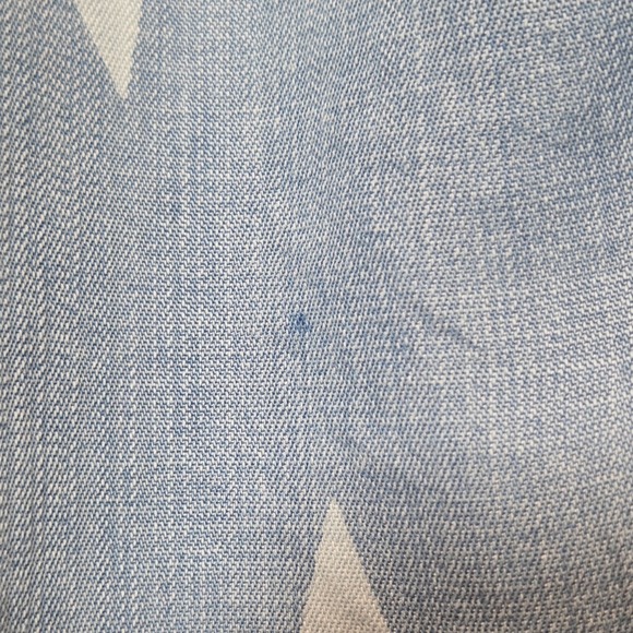 Easel Star Print Chambray Denim Midi Dress Frayed Hem Americana Western Size S - Picture 9 of 13